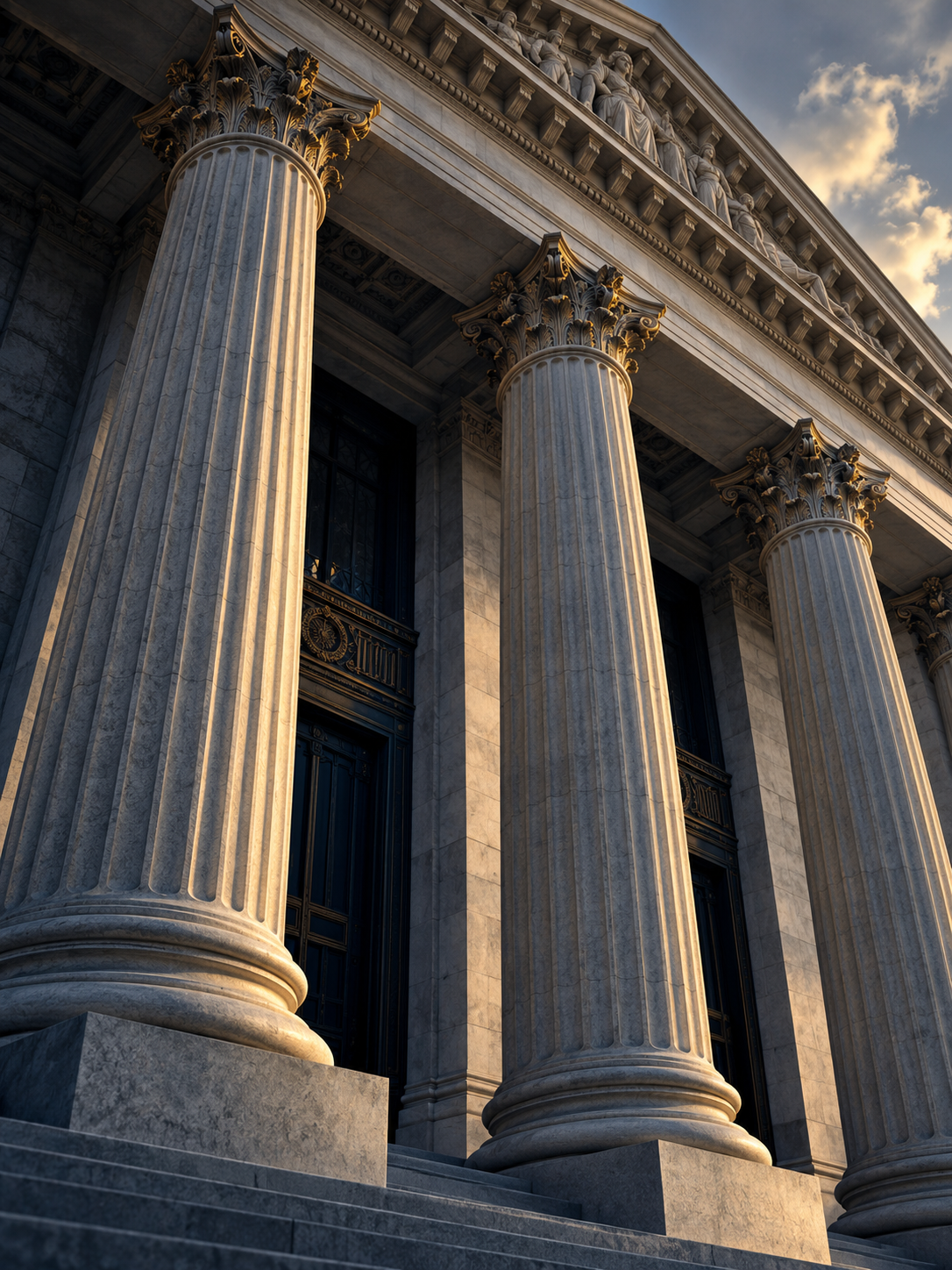 Classical courthouse columns